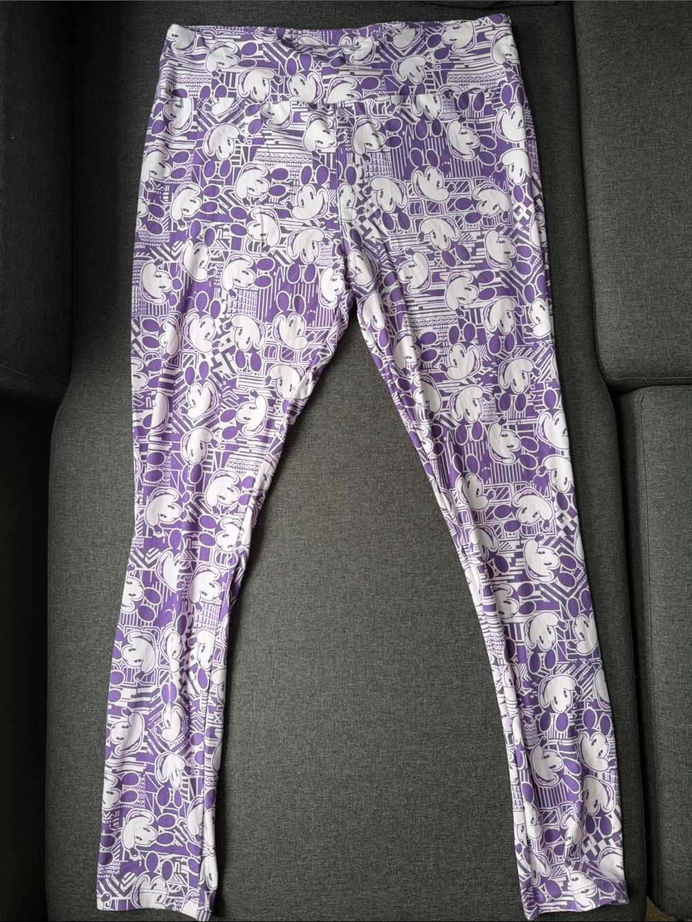 LuLaRoe Disney Mickey Mouse Purple Tall & Curvy TC Leggings Women’s 12–18